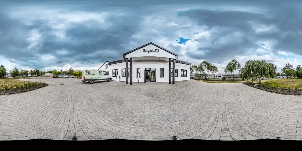 RoyalLED Showroom, Startansicht Außenbereich